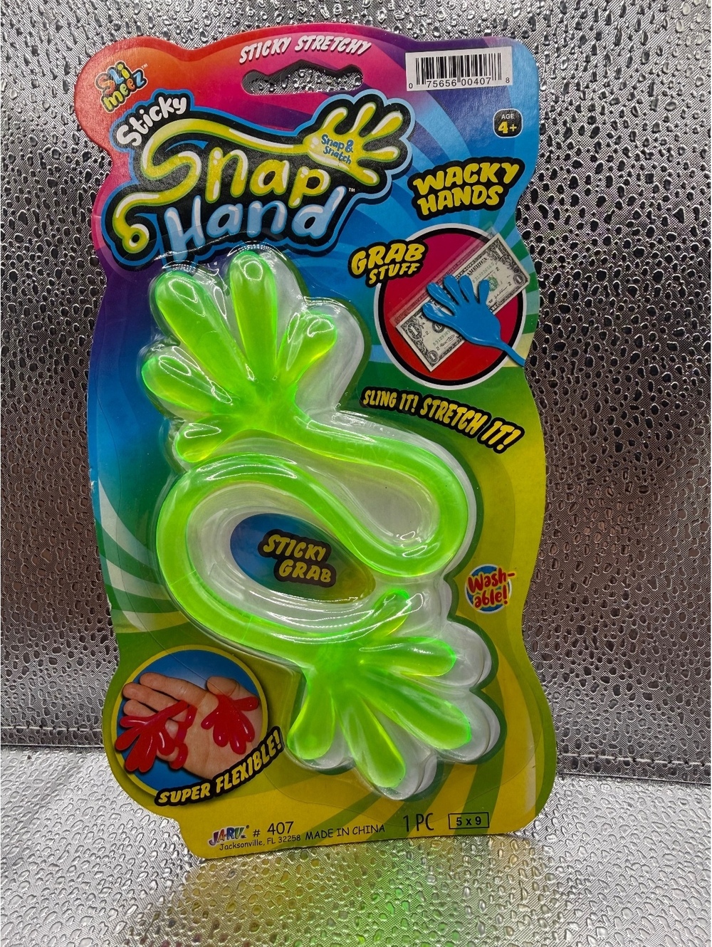 Snap Hand Wacky Hands sticky grab toy green